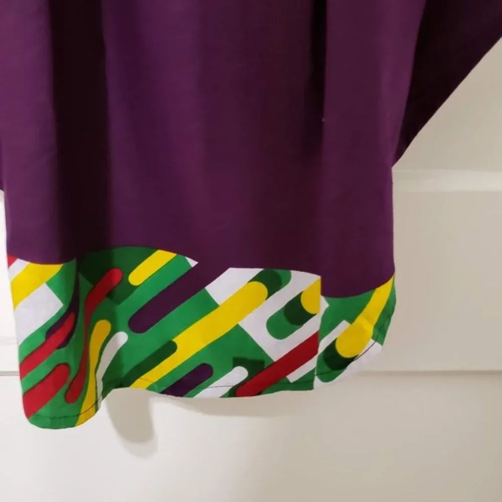 Rainbow multi-colored tiered high-low skirt - Picture 4 of 12